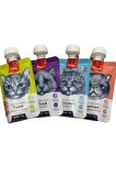 Wanpy Tasty Meat Paste Taze Sıvı Kedi Ödül Maması Kedi Ödül Maması 4x90gr