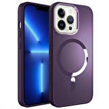 Gpack Apple iPhone 12 Pro Max Kılıf Stil Serisi Mat Wireless Tacsafe Kapak