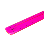 Deli Cetvel Şeffaf Renkli 30cm G00302