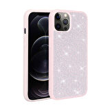 Gpack Apple iPhone 12 Pro Max Kılıf Diamond Parlak Taşlı Ston Kapak Silikon