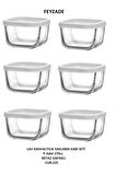 FEYZADE CUBE Kahvaltılık Saklama Kabı Seti 6 ADET 270cc (CUB-225)