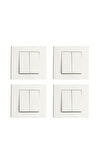 Grano Beyaz Komitatör 4'lü Paket Çerçeve Dahil