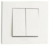 5 Adet Ovivo Grano Beyaz Komitatör İkili Anahtar Çerçeve Dahildir