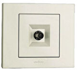 8 Adet Ovivo Grano Beyaz Uydu Tv Prizi F Konnektör Çerçeve Dahil