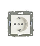 20 Adet Ovivo Grano Beyaz Topraklı Priz ÇERÇEVE HARİÇTİR