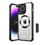 Gpack Apple iPhone 14 Pro Kılıf Prag Magsafe Özellikli Double Sided Non Slip PC TPU Kapak