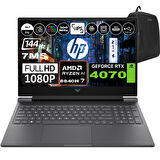 Hp Victus 16-S1002NT Amd Ryzen 7 8840H 32GB Ram 512GB SSD Freedos 16.1 Inç Fhd 144Hz 7ms 300NİT 8GB-RTX4070 Taşınabilir Bilgisayar A05N6EAF01 + Zetta Çanta