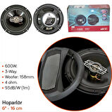 16 CM Hoparlör 600 W 6'İNÇ T-1065 Hoparlör 2 Adet