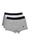 Adam Boxes Boxer Trunk Neo-Cosy 
3'lü Paket - Gri, Antrasit, Gri Çizgili