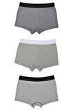 Adam Boxes Boxer Trunk Neo-Cosy 
3'lü Paket - Gri, Antrasit, Gri Çizgili