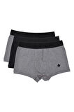 Adam Boxes Boxer Trunk Neo-Cosy 
3'lü Paket - Antrasit, Siyah
