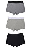 Adam Boxes Boxer Trunk Neo-Cosy 
3'lü Paket - Siyah, Gri, Antrasit