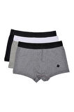 Adam Boxes Boxer Trunk Neo-Cosy 
3'lü Paket - Siyah, Gri, Antrasit