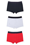 Adam Boxes Boxer Trunk Neo-Gracia 
3'lü Paket - Beyaz, Lacivert, Kırmızı