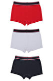 Adam Boxes Boxer Trunk Neo-Maritime 
3'lü Paket - Lacivert, Beyaz, Kırmızı