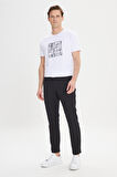 Slim Fit Dar Kesim 5 Cep Armürlü Esnek Pantolon