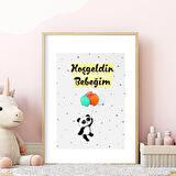 Pandalı Hoşgeldin Bebeğim A4 Poster Çerçevesiz