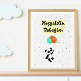 Pandalı Hoşgeldin Bebeğim A4 Poster Çerçevesiz