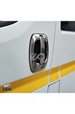 Fiat Ducato Krom Kapı Kolu+Çerçeve 4 kapı 8 Parça 2008 Üzeri P.Çelik