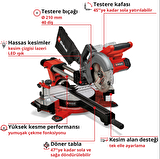 Einhell TE-SM 36/210 Li - Solo, Akülü Gönye Testere