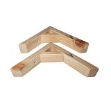 Barış Dizayn Doğal Ahşap Duvar Raf Ayağı 16x16cm Dayanıklı 90 Derece (2li set)