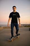 Erkek  Slim Fit Los Angeles Baskılı Pamuklu T-Shirt