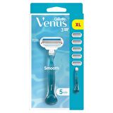 Gillette Venus Smooth Tıraş Makinesi + 5 Adet Yedek Başlık