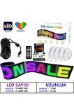 Matrix LED Panel Cama Yapışan Telefon Kontrollü Otomobil Led,Tırcı Kamyon Led Uznluk17cm-Geniş7cm