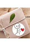Kibrit Adam Kalpli Sticker 2.5cm 50 Adet