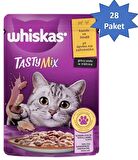 Whiskas Tasty Mix Kuzu Etli ve Hindili 85 gr 28'li Yetişkin Kedi Yaş Maması