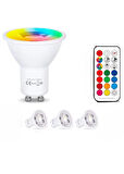 Gu10 Led Ampul 6 Watt Kumandalı RGB 3 Adet