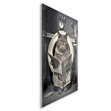 Hayvan Cam Tablo - Sevimli Dostlar Lavaboda - Dikey Motif 08-043