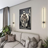 Hayvan Cam Tablo - Sevimli Dostlar Lavaboda - Dikey Motif 08-043