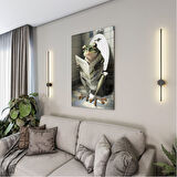 Hayvan Cam Tablo - Sevimli Dostlar Lavaboda - Dikey Motif 08-091