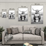 Hayvan Cam Tablo - Sevimli Dostlar Lavaboda - Dikey Motif 08-112