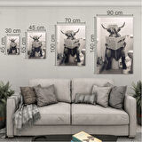 Hayvan Cam Tablo - Sevimli Dostlar Lavaboda - Dikey Motif 08-114