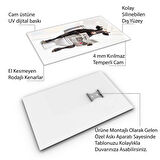 Hayvan Cam Tablo - Sevimli Dostlar Lavaboda - Dikey Motif 08-119