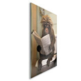 Hayvan Cam Tablo - Sevimli Dostlar Lavaboda - Dikey Motif 08-251