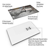 Hayvan Cam Tablo - Sevimli Dostlar Tuvalet Kağıdı - Dikey Motif 12-006