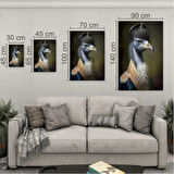 Hayvan Cam Tablo - Aristokrat Sevimli Dostlar - Dikey Motif 13-007