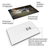 Hayvan Cam Tablo - Aristokrat Sevimli Dostlar - Dikey Motif 13-007