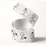 Kibrit Adam Kalpli Sticker 2.5cm 50 Adet