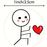 Kibrit Adam Kalpli Sticker 2.5cm 50 Adet