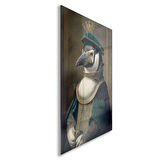 Hayvan Cam Tablo - Aristokrat Sevimli Dostlar - Dikey Motif 13-026