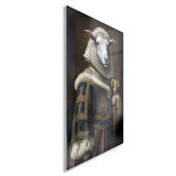Hayvan Cam Tablo - Aristokrat Sevimli Dostlar - Dikey Motif 13-028
