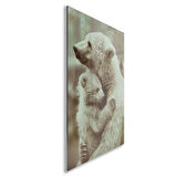 Hayvan Cam Tablo - Anne ve Yavru - Dikey Motif 14-003