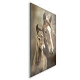 Hayvan Cam Tablo - Anne ve Yavru - Dikey Motif 14-032