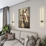 Hayvan Cam Tablo - Anne ve Yavru - Dikey Motif 14-032