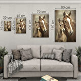 Hayvan Cam Tablo - Anne ve Yavru - Dikey Motif 14-032