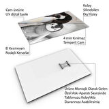 Hayvan Cam Tablo - Anne ve Yavru - Dikey Motif 14-039